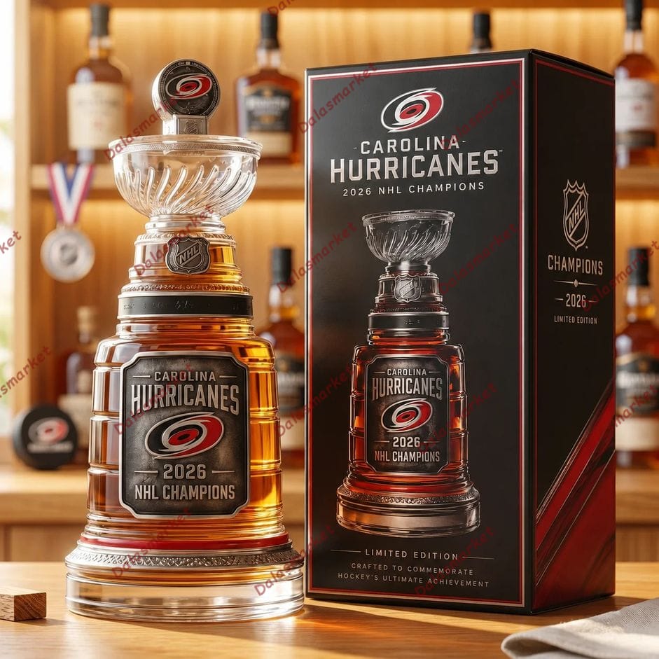 Carolina Hurricanes 2026 Champions Stanley Cup Final Whiskey Bottle 4