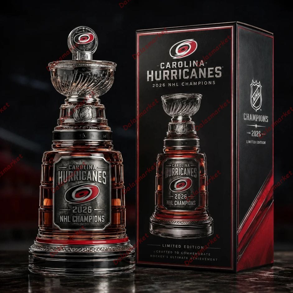 Carolina Hurricanes 2026 Champions Stanley Cup Final Whiskey Bottle 6