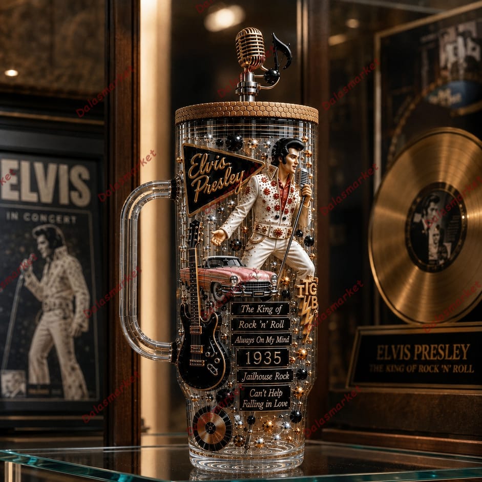 Elvis Presley The King Of Rock N Roll Tumbler 2