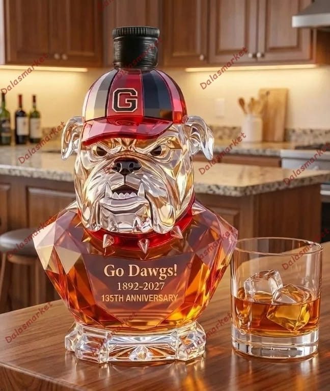 Georgia Bulldogs 135Th Anniversary Whiskey Bottle