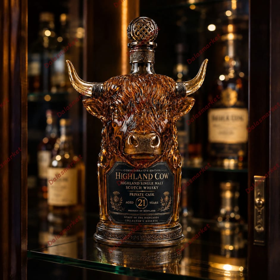 Highland Cow Highland Single Malt Scotch Whiskey Bottle