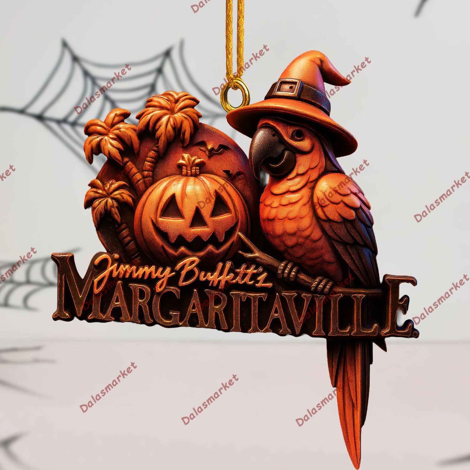 Jimmy Buffett Halloween Parrot Pumpkin Ornament 2
