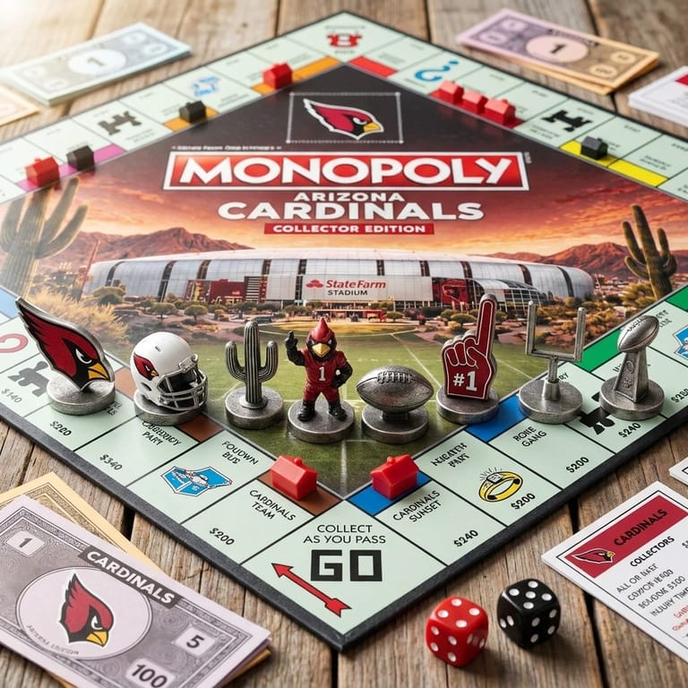 Monopoly Arizona Cardinals Collector Edition Board Game 3