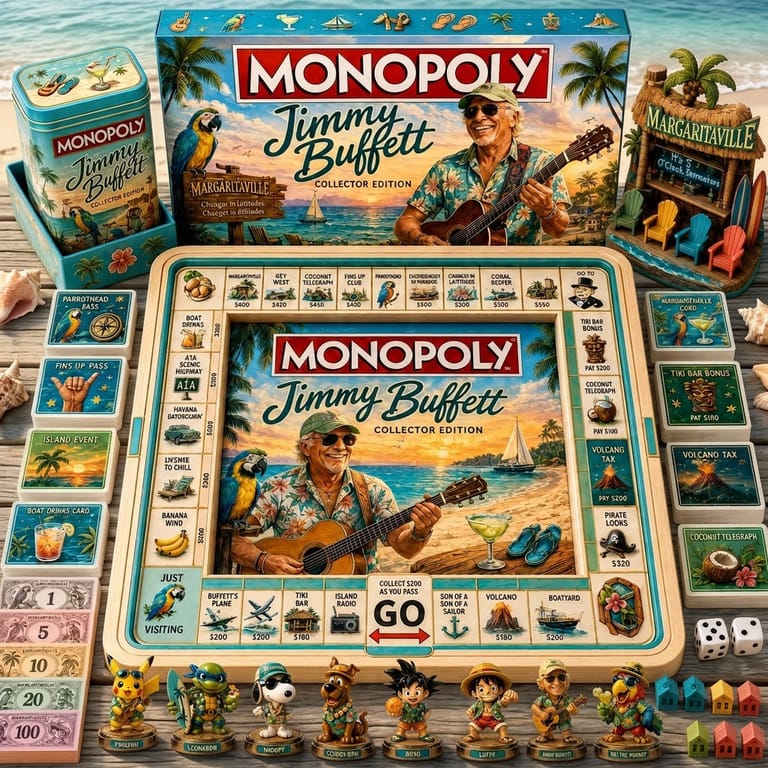 Monopoly Jimmy Buffett Tropical Paradise Board Game 2