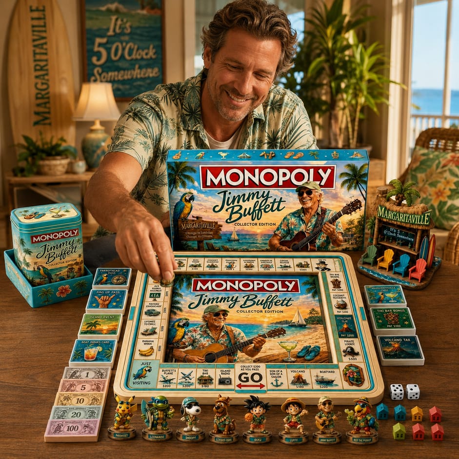 Monopoly Jimmy Buffett Tropical Paradise Board Game