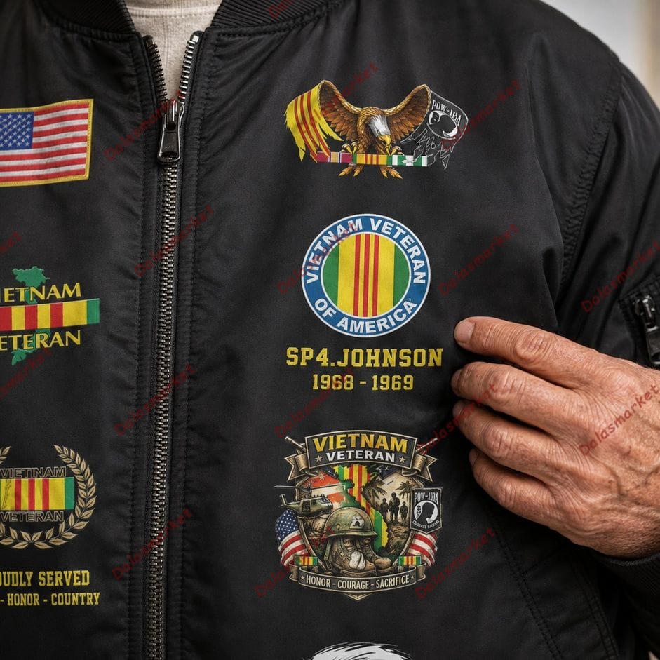 Personalized Vietnam Veteran Bomber Jacket