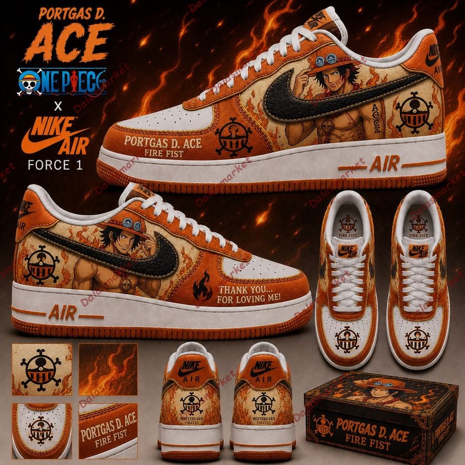 Portgas D. Ace One Piece Fire Fist Air Force 1 Sneaker