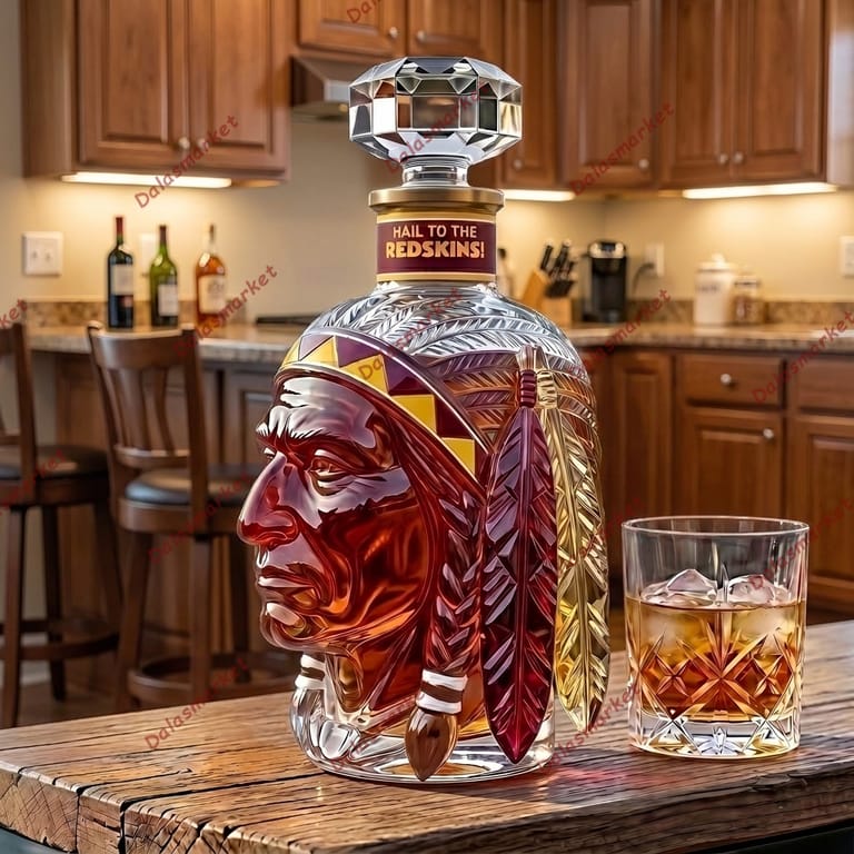 Washington Commanders Hail To The Redskins Whiskey Bottle