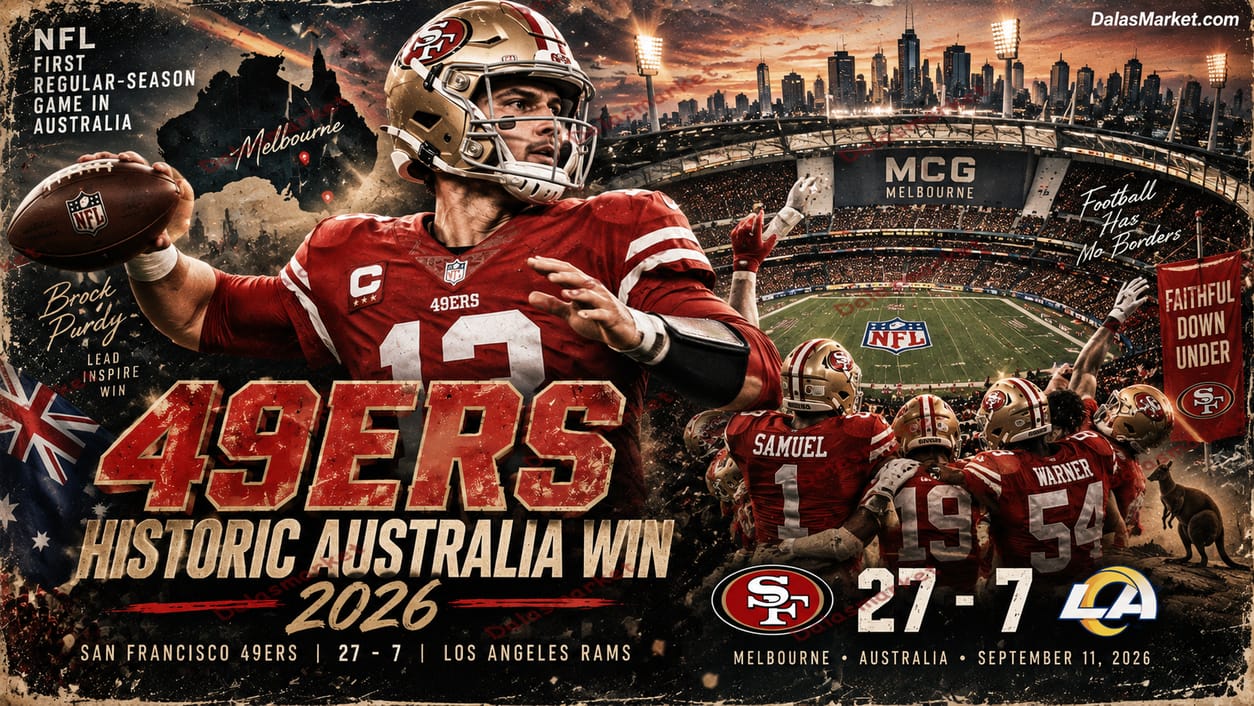 49ers Historic Australia Win 2026