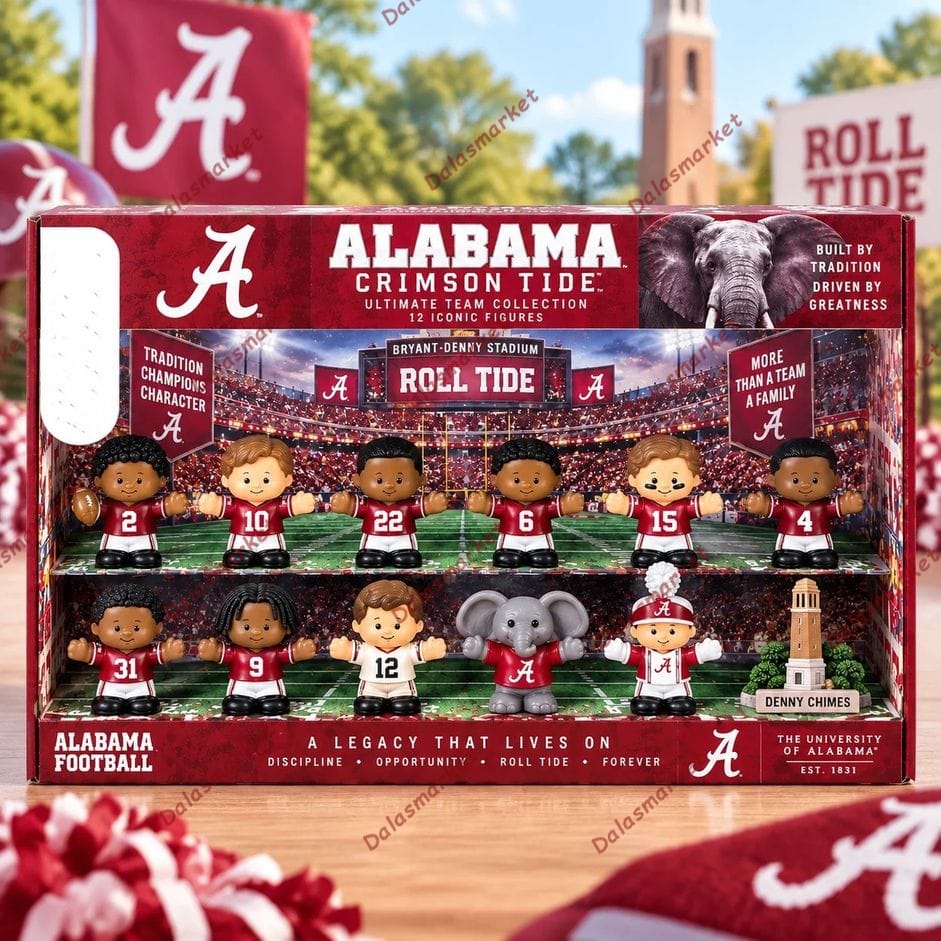 Alabama Crimson Tide Football Custom Little People Collector Set