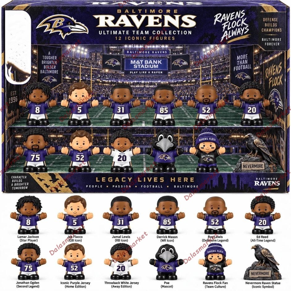 Baltimore Ravens Football Custom Little People Collector Set