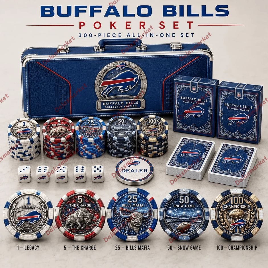 Buffalo Bills Football Poker Set Collector Edition