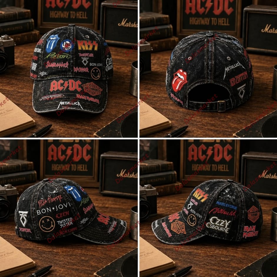 Classic Rock Legends Vintage Band Logo Cap