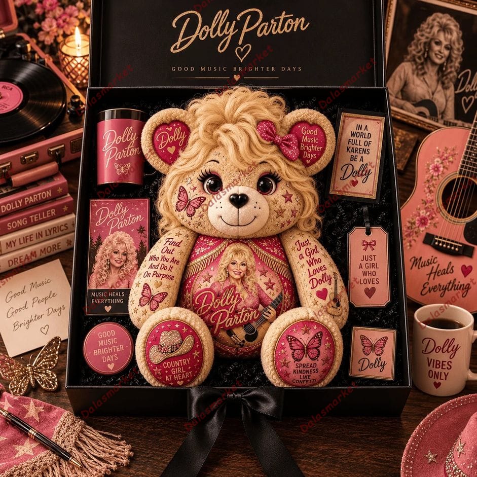 Dolly Parton Bear Custom Shaped Pillow