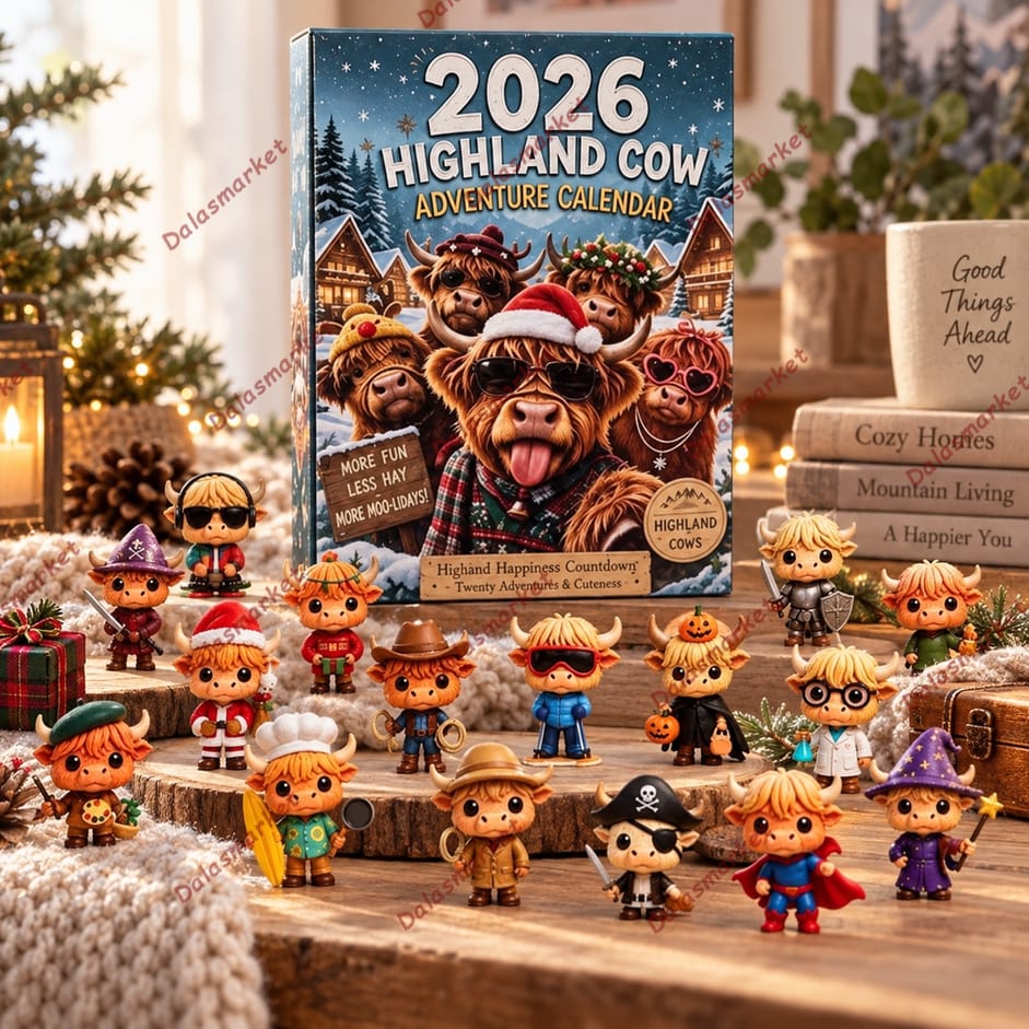 Grumpy Highland Cows Advent Calendar 2026 2
