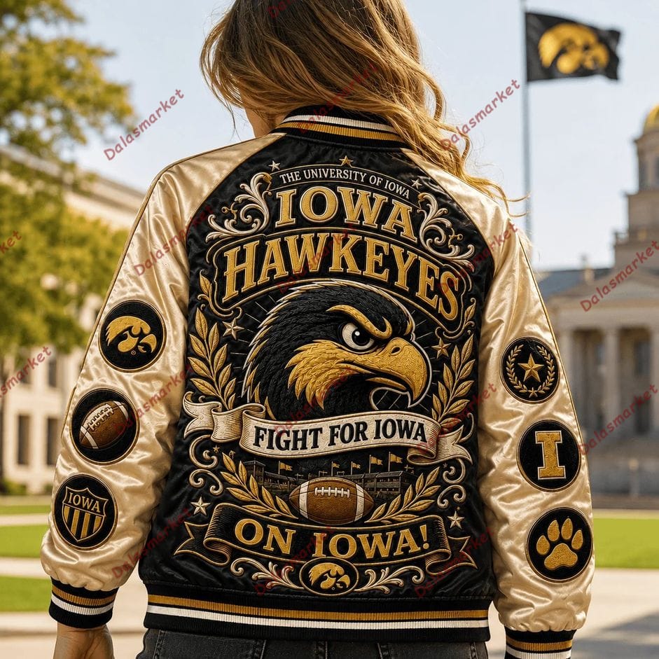 Iowa Hawkeyes Football Bomber Jacket 2