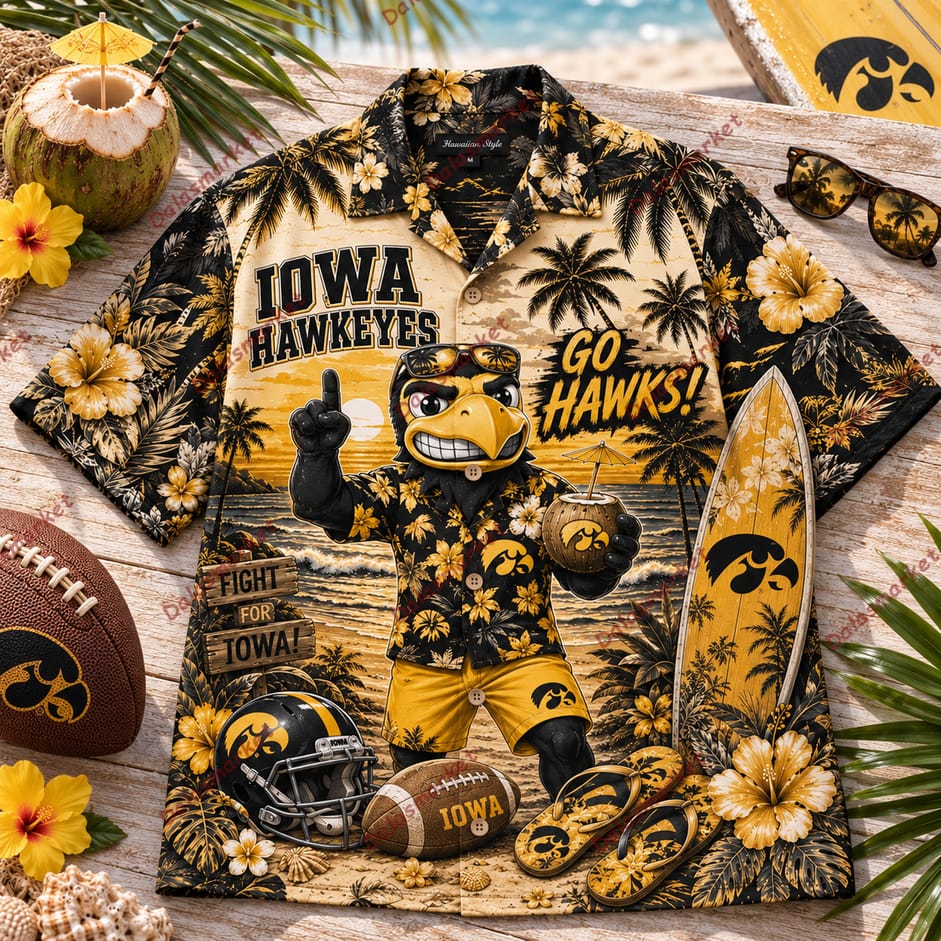 Iowa Hawkeyes Football Hawaiian Shirt