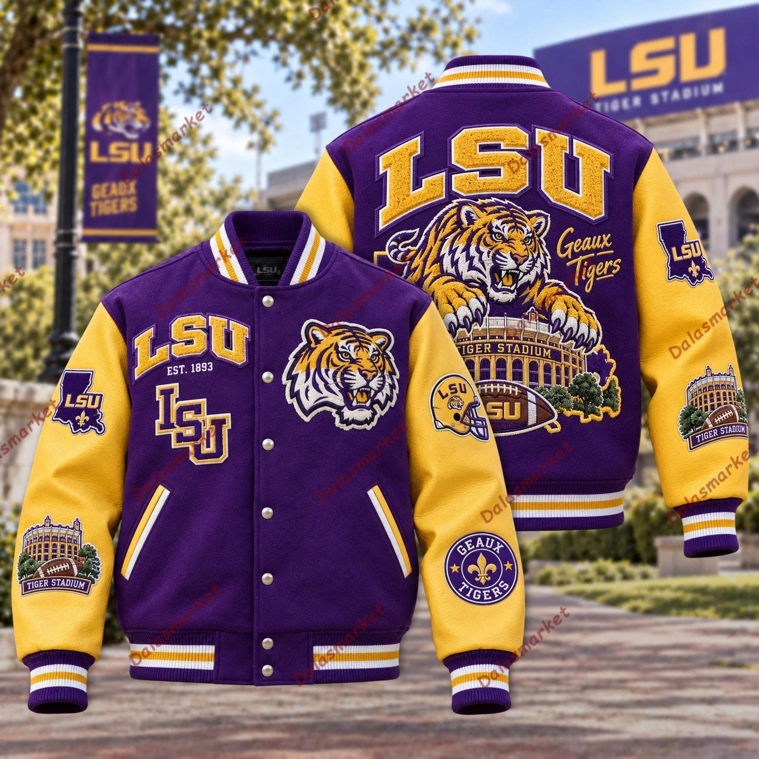 LSU Tigers Football BomberJacke