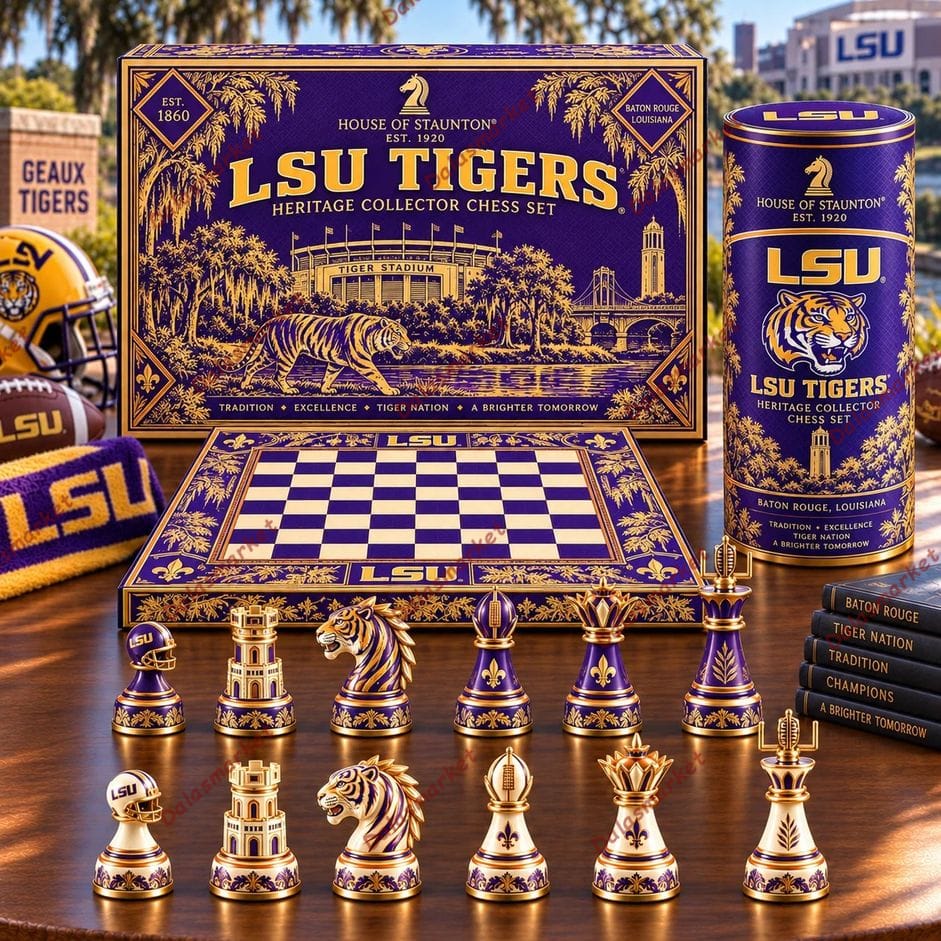 LSU Tigers Heritage Collector Chess Set