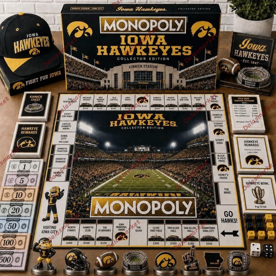 Monopoly Iowa Hawkeyes Football Collector Board Game