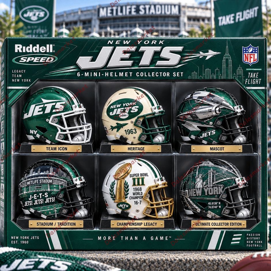 New York Jets Collectible Custom Mini Helmet Set