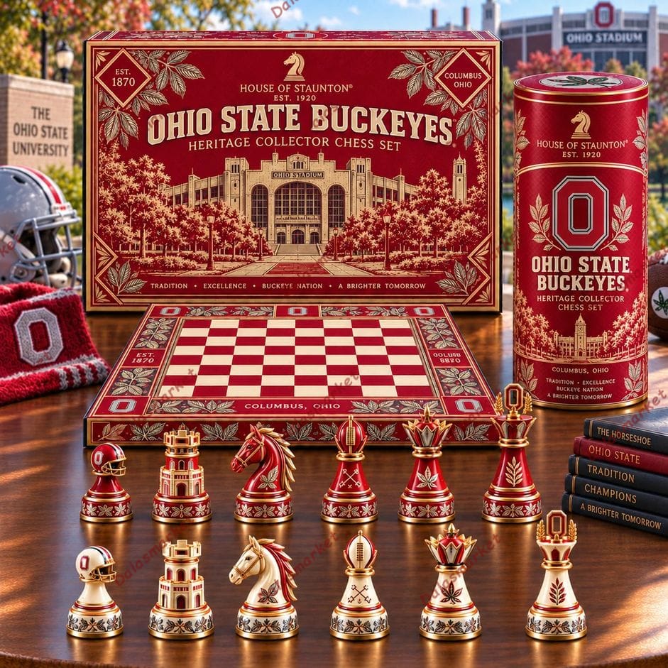 Ohio State Buckeyes Heritage Collector Chess Set
