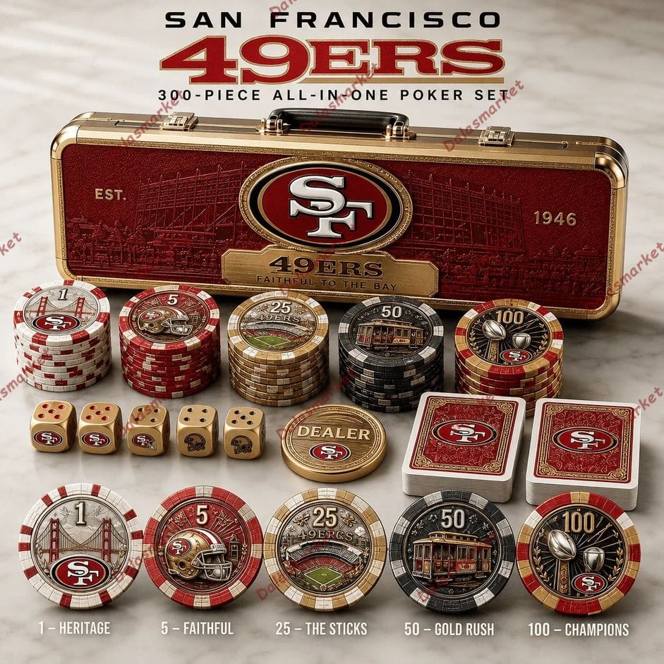 San Francisco 49ers Football Poker Set Collector Edition