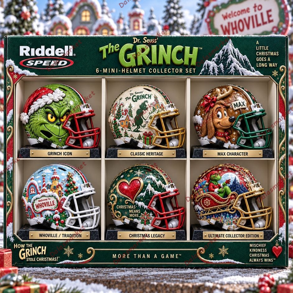The Grinch Collectible Custom Mini Helmet Set